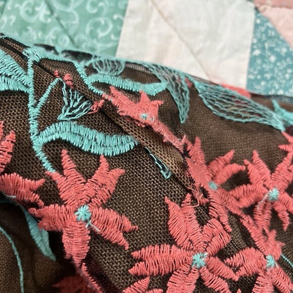 Elliatt Dress Womens Floral Lace Pink Blue Trumpet Bell Sleeve Mod Retro Wedding - Picture 11 of 12